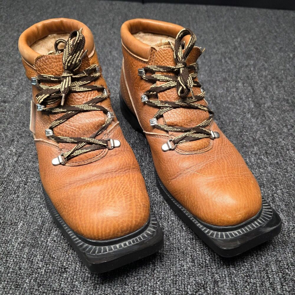 Artex Selecta Davos Cross Country Ski Boots Mens 45 M Made in Italy Leather VTG
